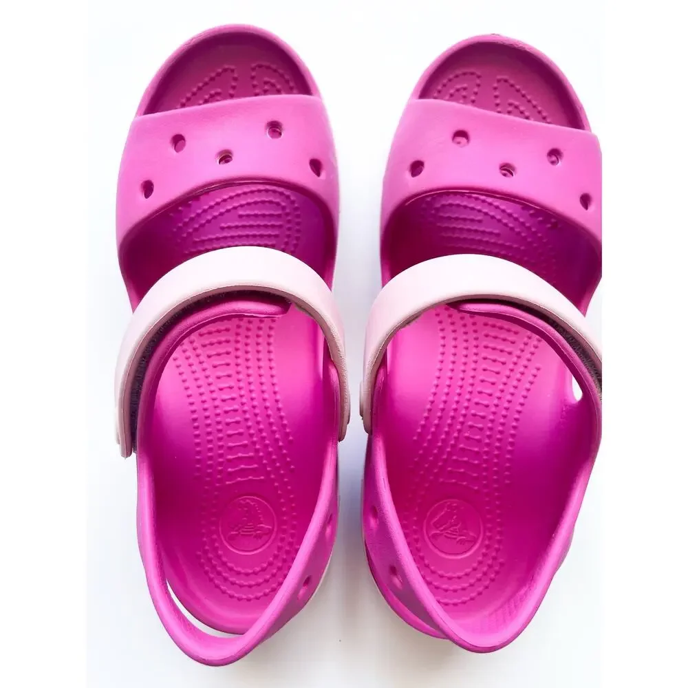 Girl's Crocs Pink Bayaband Sandals Size 3